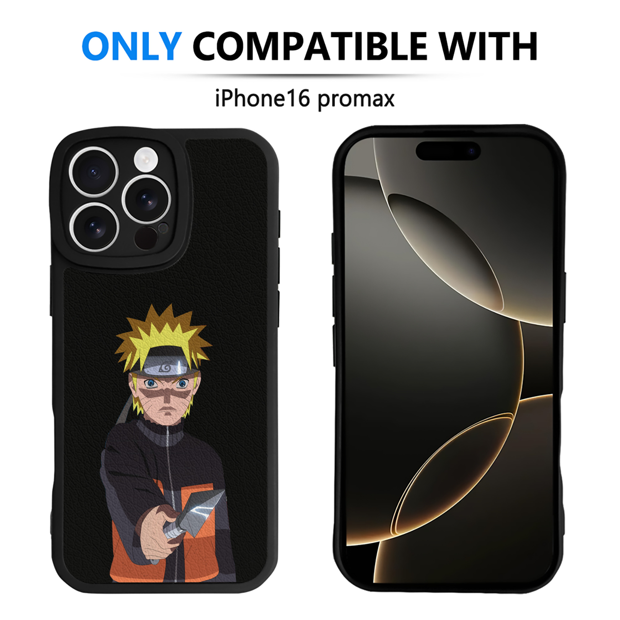 （画像用） NARUTO -ナルト- うずまき ナルト Uzumaki Naruto 【iPhone 16シリーズ対応】シリコンスマホケース（レザー調） 材質：シリコン